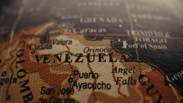 Map of Venezuela.