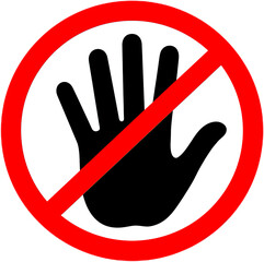 stop hand sign