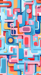 Abstract symbolic representations geometric shapes design poster background