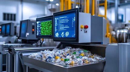 Recycling Facility with Digital Monitoring for Efficient Waste and Reuse