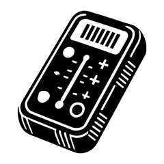 Simple Vector Icon of a Battery tester – Logo Design Illustration
