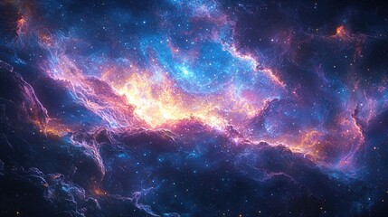 Fototapeta premium Outer Space Galaxy with Swirling Stars Auroras