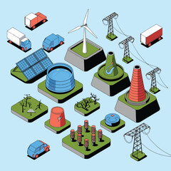 2d vector environment Collection Solar Panel icon Symbolizing clean and renewable solar energy.
