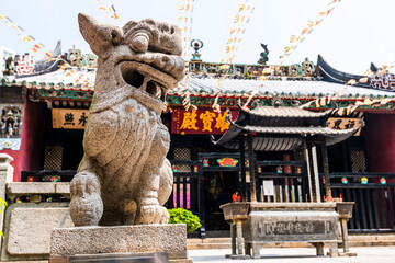 Building view of the Pou Chai Temple (Kun Iam Tong) in Macau, the main hall is dedicated to Kun Iam.