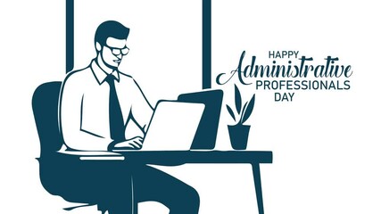 Administrative Professionals Day, Secretaries Day or Admin Day. Holiday concept. Template for background, banner, card, poster, t-shirt with text inscription