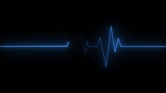 Heartbeat rate and pulse line motion. Concept Glowing Heart Symbol footage. - Powered by Adobe