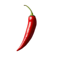 Vibrant Red Chili Pepper Isolated on White Background Perfect for Culinary and Food-Themed Projects