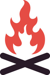 Camp fire icon