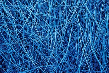 Obraz premium Abstract blue fibers creating a textured background