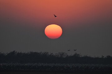 sunset in the mountains