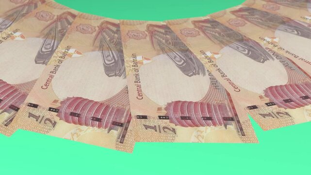 Romantic Looping Design 0.5 Dinar BHD Curency of Bahrain