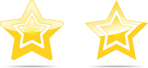 Glossy golden stars