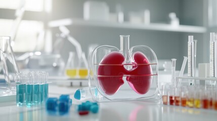 Lipid research in a lab with a researcher studying lipids' role in eye health. Featuring vision and scientific exploration