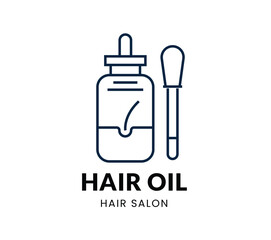Hair Oil line Icon Set .  Salon Item   . Vector Illustration