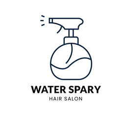 Water Spray line Icon Set .  Salon Item   . Vector Illustration