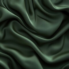 Obraz premium Elegant green fabric texture with soft drapes.