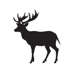 Obraz premium Silhouetted Deer with Grand Horns