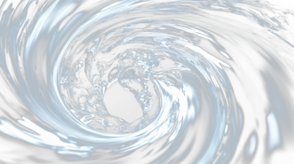 a black and white swirl with a black background