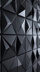 Obraz premium Modern geometric black wall design with shadows