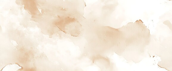 Fototapeta premium Abstract Beige watercolor seamless background, Brush stroked painting pastel warm color, Hand drawn vector texture