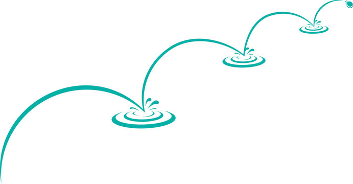 skipping stones logo, skipping, stone, water, splash, blue