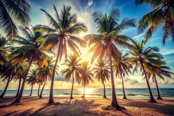 Obraz premium palm trees on the beach