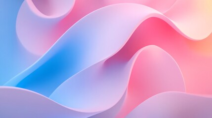 A pastel blue and pink background with soft geometric shapes for an abstract design