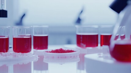 Lipid research in a laboratory with a researcher analyzing lipid samples. Featuring clarity and precision