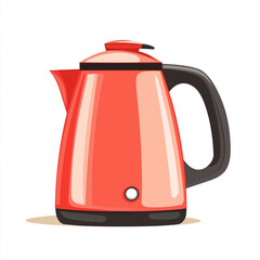 Modern red electric kettle with a sleek design, perfect for quickly boiling water for tea, coffee, or cooking needs