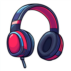 Red and blue gaming headset with cushioned ear cups and a built-in microphone, providing superior sound and comfort for gamers.