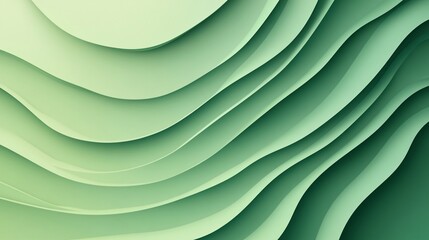 Green abstract wave background