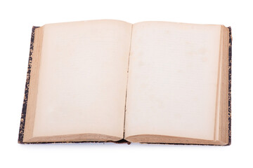 Old open book isolated