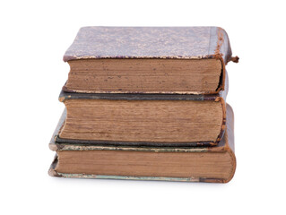 Stack of old vintage books