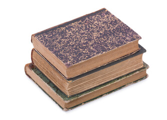 Stack of old vintage books