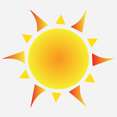sun line logo flat style illustration