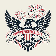 Obraz premium vector T shirt printable design for Independence Day – July 4th Celebrate Freedom, usa flag 