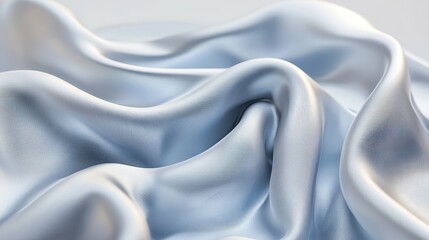 Obraz premium Soft Blue Satin Fabric Textures for Elegant Backgrounds or Draping