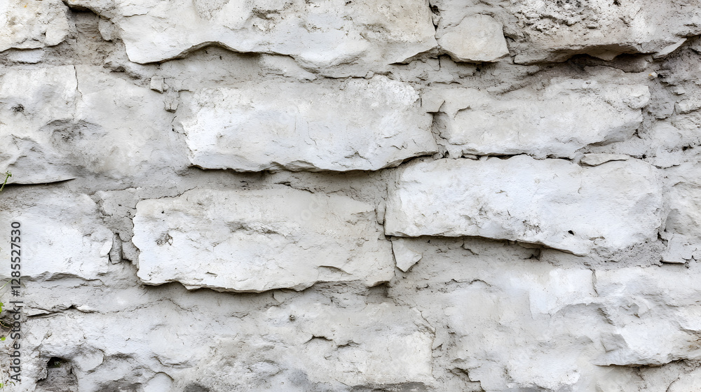 Poster Antique rough stone wall with rustic texture for vintage design : Generative AI