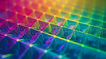 Colorful abstract geometric pattern with intricate lines and shapes engaging the viewer’s imagination in a vibrant display