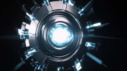 a circular object with a light coming from the center