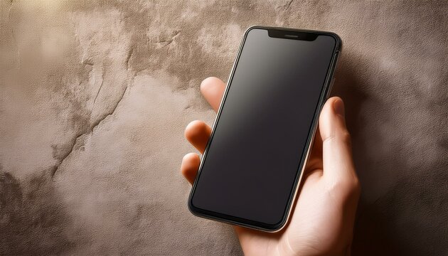 シンプルで落ち着いた背景に溶け込む、スマートフォンをスクロールする指の動作
