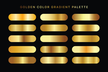 Golden Gradient Color Palette Collection