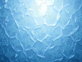 Obraz premium Icy Background with Snowflake Patterns