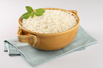 Hot Fresh Rice, Served in Ceramic container 