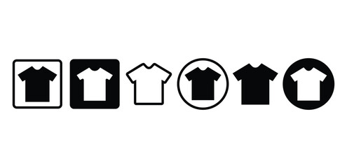 t-shirt cloth icon symbol sign vector design black white color simple illustration sets isolated