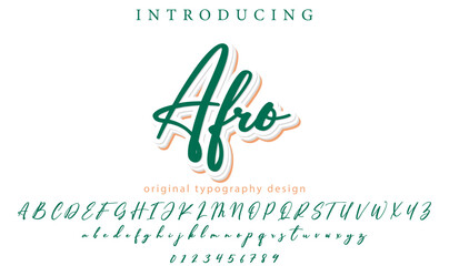 Afro Font Stylish brush painted an uppercase vector letters, alphabet, typeface