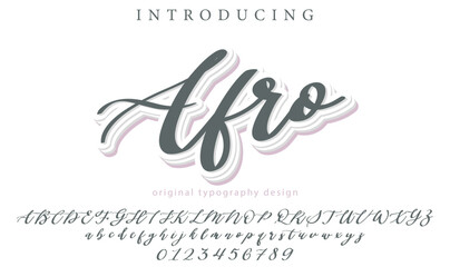 Afro Font Stylish brush painted an uppercase vector letters, alphabet, typeface