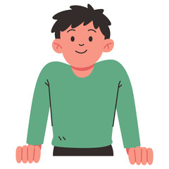 People Peeping Corners Illustration