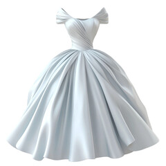 Elegant Light Blue Ball Gown Dress Fashion Design,