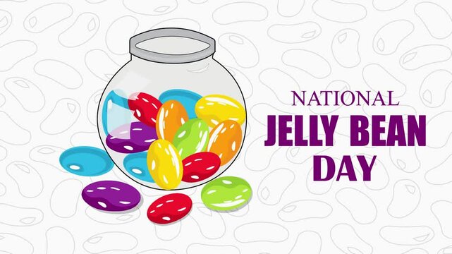 vector graphic of national jelly bean day good for national jelly bean day celebration. flat design. flyer design. flat illustration.	
